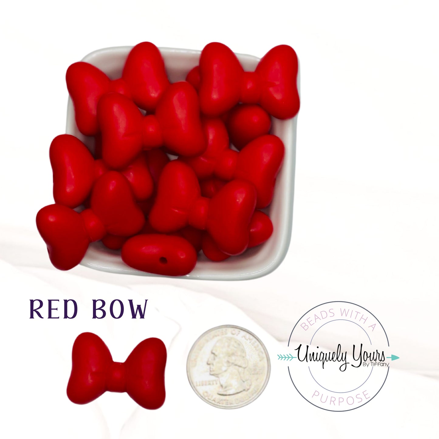 Bow Focal Bead - uniquelyyoursbytiffany