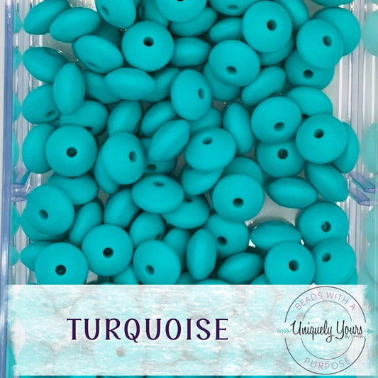 12MM Lentil Silicone Beads