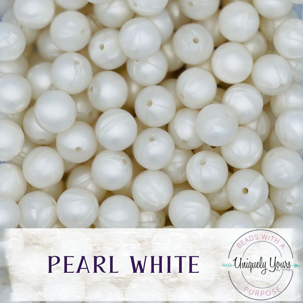 15MM Round Metallic & Pearl Color Silicone Bead