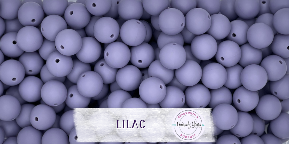 Lilac 15MM Solid Round Bead