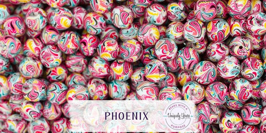 Phoenix 15MM Round Silicone Beads