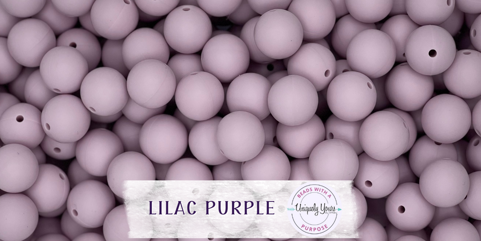 Lilac Purple 15MM Solid Round Bead
