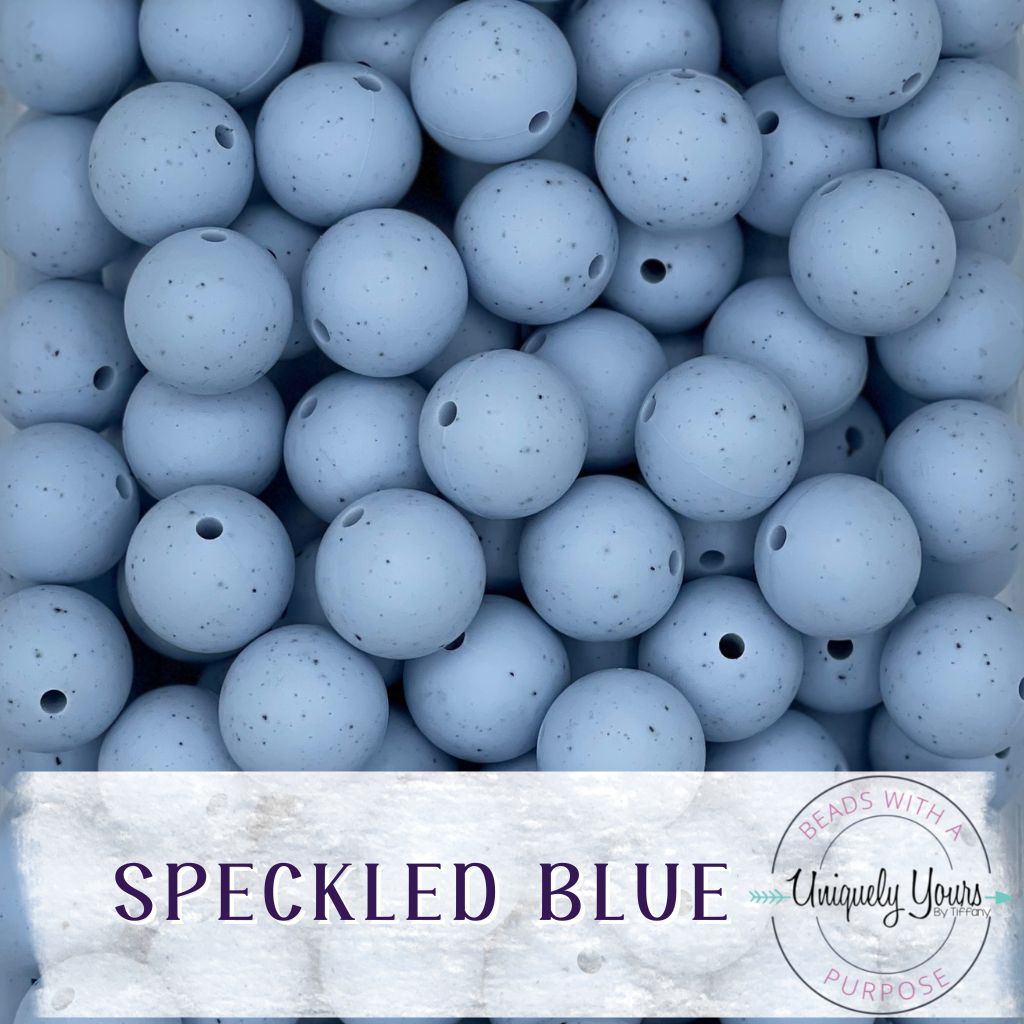 15MM Round Speckled Color Silicone Bead