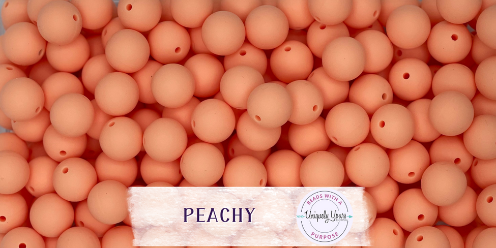 Peachy 15MM Solid Round Bead