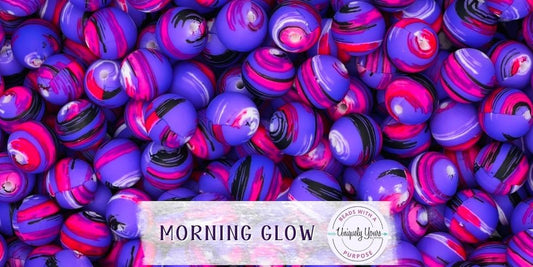 Morning Glow 15MM Round Silicone Beads