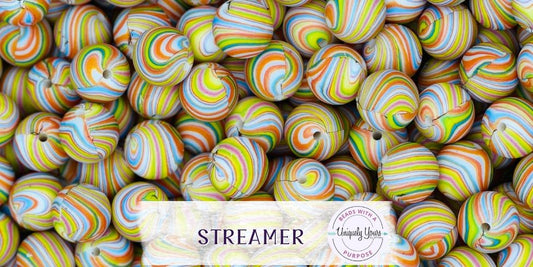 Streamer 15MM Round Silicone Beads