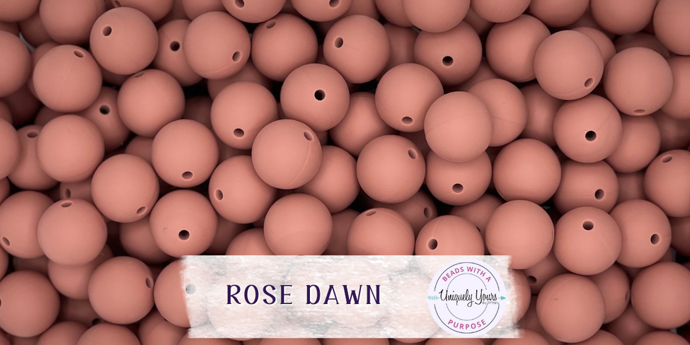 Rose Dawn 15MM Solid Round Bead