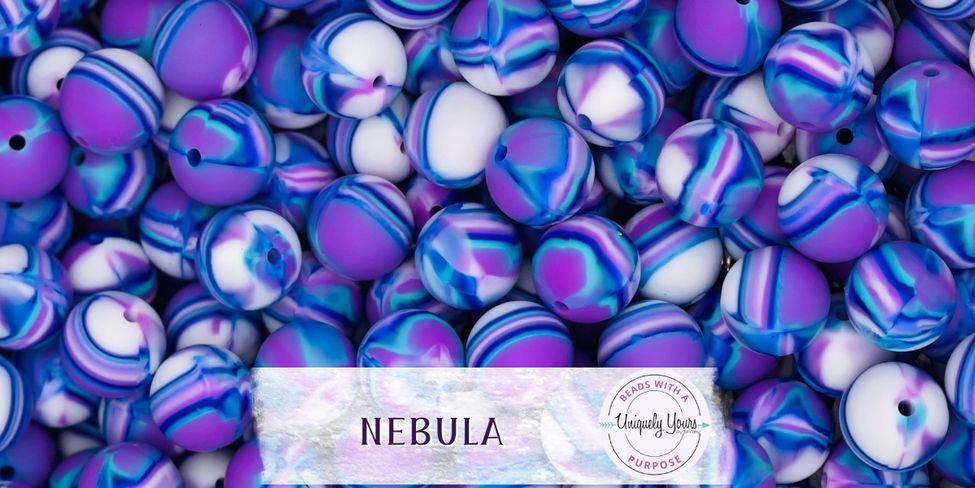 Nebula 15MM Round Silicone Beads
