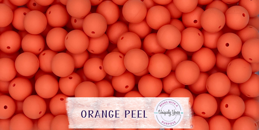 Orange Peel 15MM Solid Round Bead