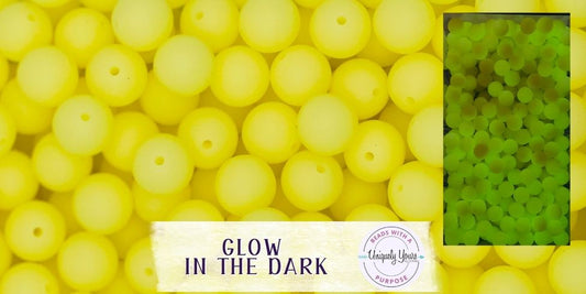 Glow in the Dark 15MM Round Silicone Beads